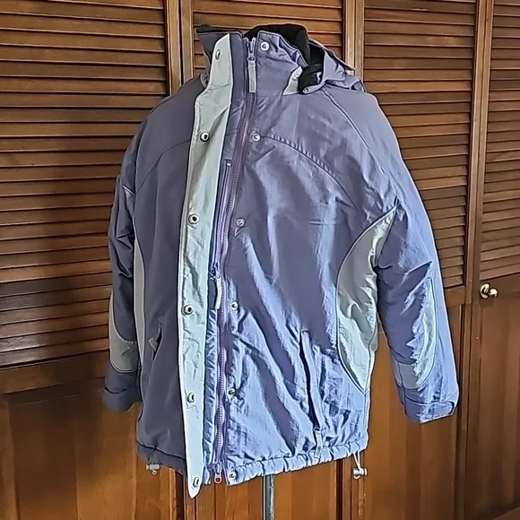 Vintage Alaska Frontier winter snow ski jacket removable hood zipper nylon coat - Picture 5 of 13